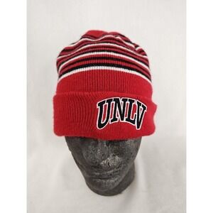 UNLV Hat Beanie Winter Knit Cap Rebels NCAA Red Black Adult Captivating Headwear